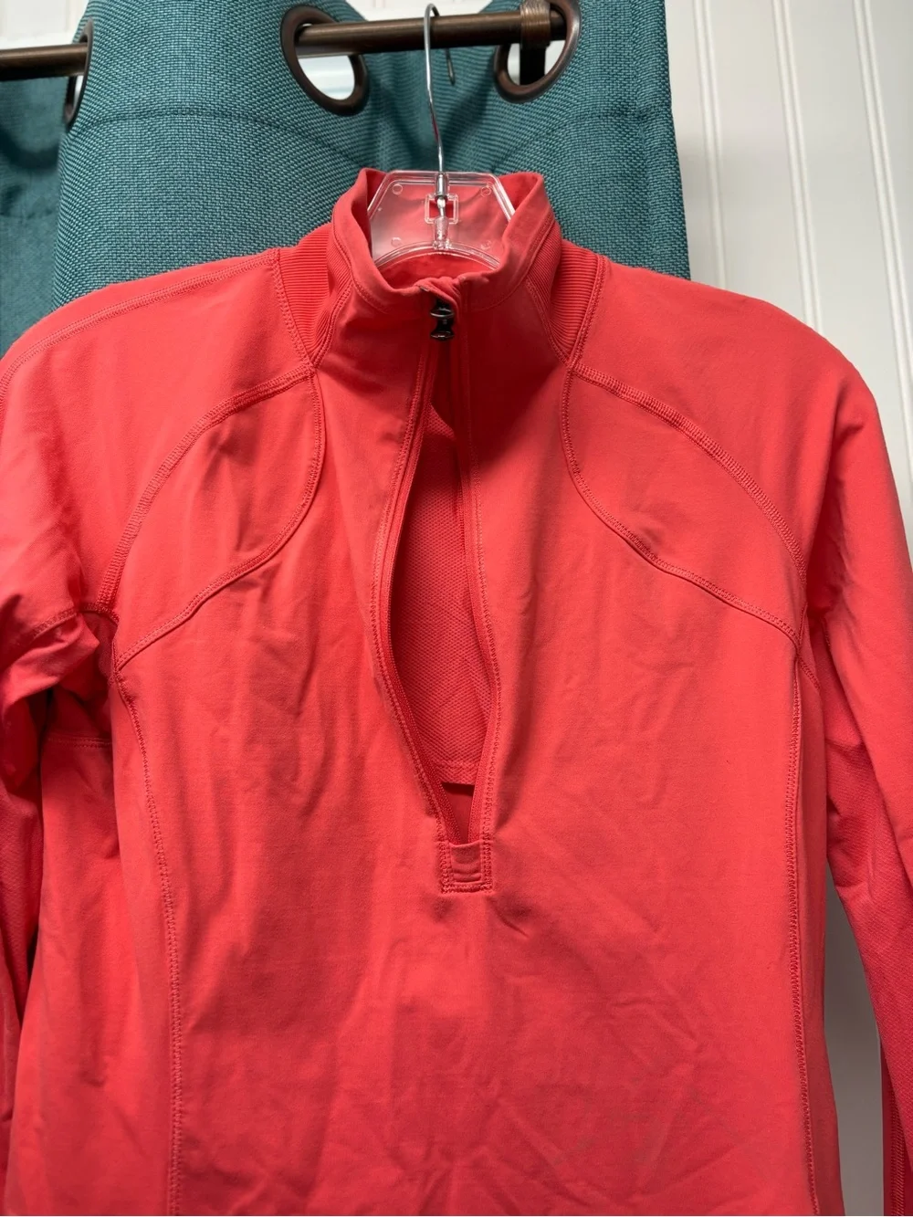 Lululemon 1/4 zip burnt orange top size 6